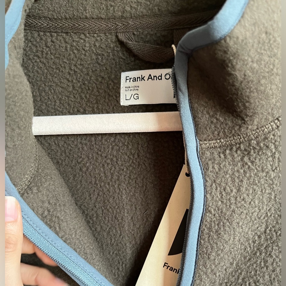 NWT Frank & Oak The Axis Colour Block Pullover in Storm Blue - Large - Picture 7 of 9